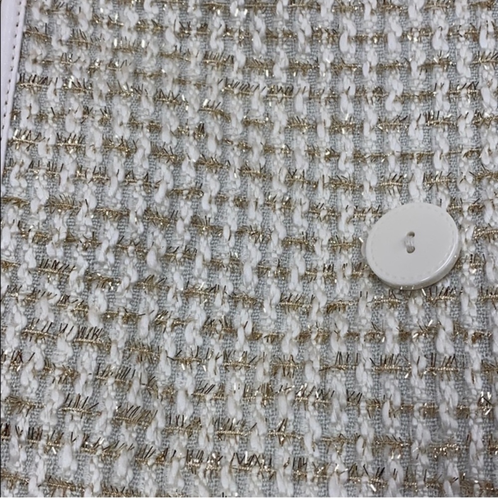 Victoria’s Secret Cream and Gold Tweed Jacket - Picture 2 of 3